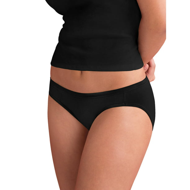 Womens Underwear 6 Pack Cotton Bikini Brief CLEARANCE Black/Grey/White NEW